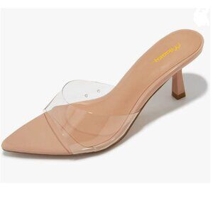Elegant Transparent Nude Slippers